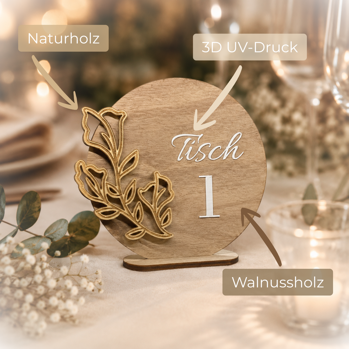 Tischnummern - Boho (ab €5,00/Stk.)